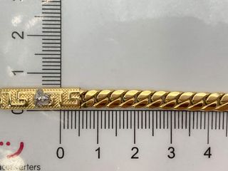 cadena oro 18k con circonita 30cm