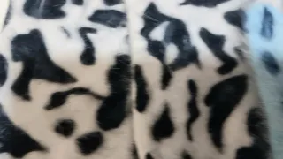 Guantes de lana con estampado de manchas