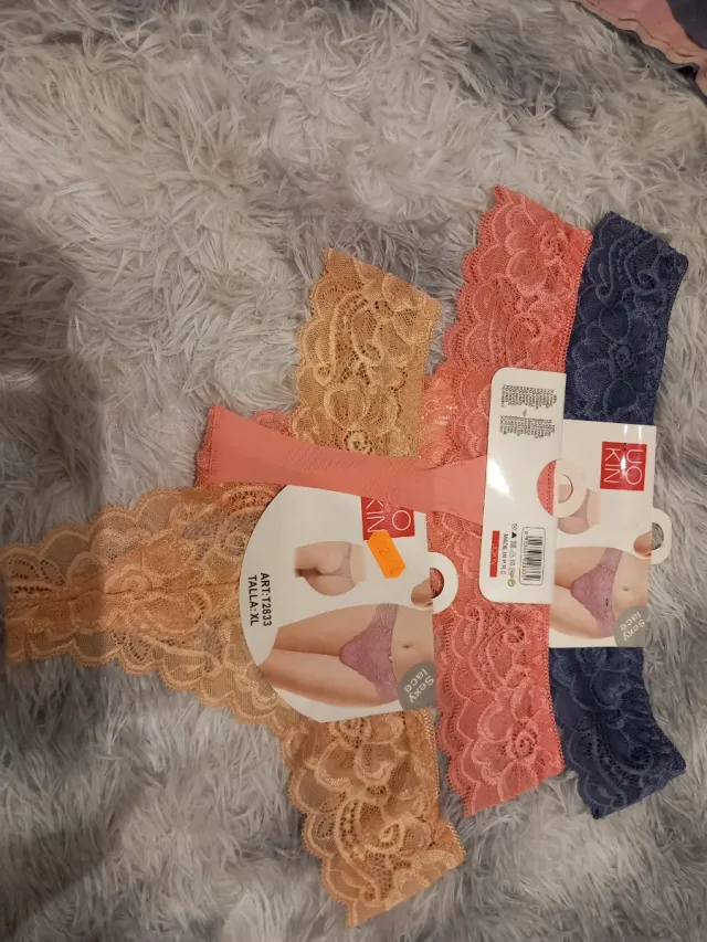 Lote 3 Braguitas KIN Talla XL Encaje