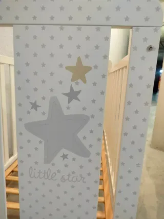 Cuna blanca Micuna estrellas
