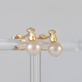 Pendientes Tous Puppies Oro 18k Perlas