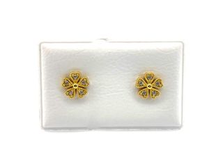 pendientes oro 18k con piedra