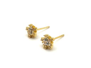 pendientes oro 18k con piedra