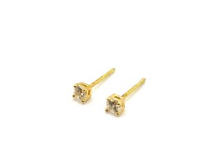 pendientes oro 18k con piedra