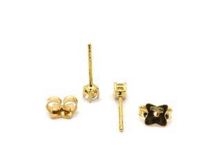 pendientes oro 18k con piedra
