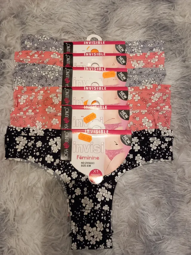 Lote 6 Braguitas Invisibles Rosa Junio