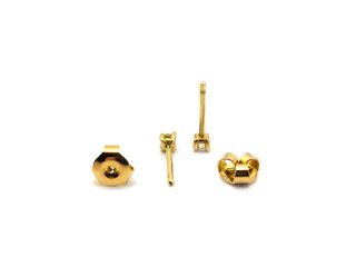 pendientes oro 18k con piedra con diamante