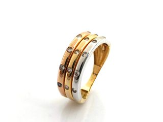 sortija oro 18k con piedra con circonita