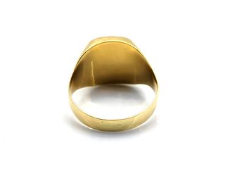 sello oro 18k con piedra con onix