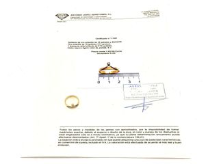 anillo oro 18k con piedra con diamante