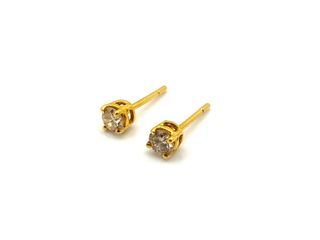 pendientes oro 18k con piedra con diamante
