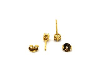 pendientes oro 18k con piedra con diamante