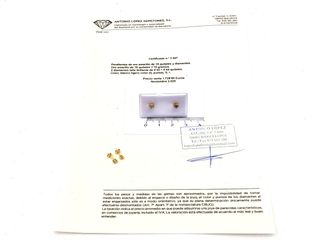 pendientes oro 18k con piedra con diamante