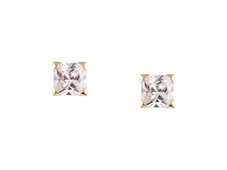 pendientes oro 18k con piedra con circonita