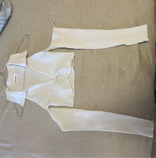 Top TRACY WEBB bianco manica lunga