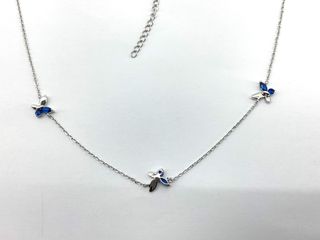 collar plata 925mm con piedra con circonita 21.5cm