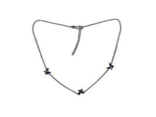 collar plata 925mm con piedra con circonita 21.5cm