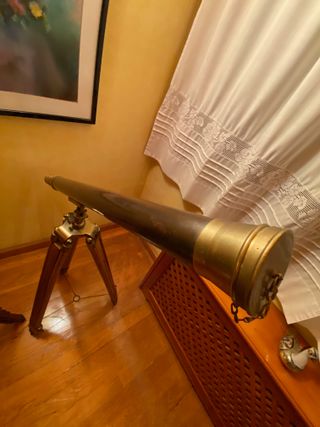 Pareja Catalejos Náuticos Antiguos Decorativos