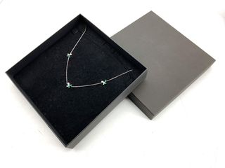 collar plata 925mm con piedra con circonita 21cm