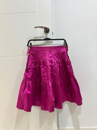 Falda seda Carolina Herrera