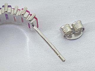 pendientes plata 925mm con piedra con circonita