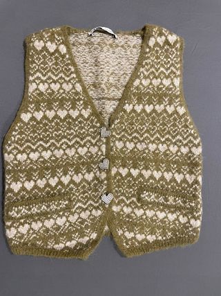 Chaleco Zara vintage de punto estilo nórdico
