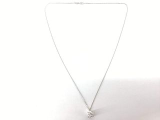 collar oro 18k con diamante de laboratorio 23cm