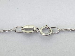 collar oro 18k con diamante de laboratorio 23cm