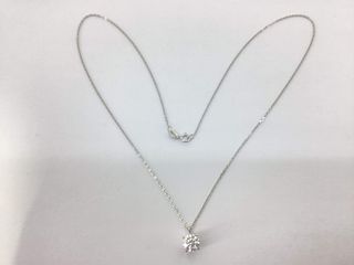 collar oro 18k con diamante de laboratorio 23cm