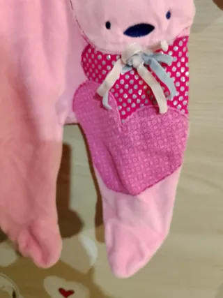 Tutina neonata rosa con coniglietto