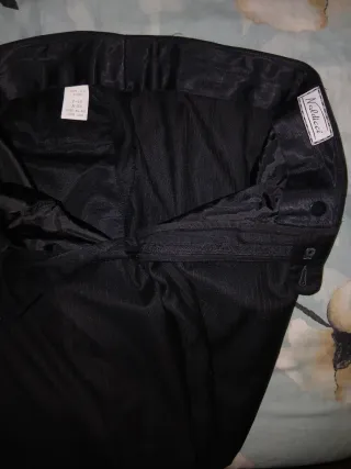 Traje de hombre rayas negro/gris