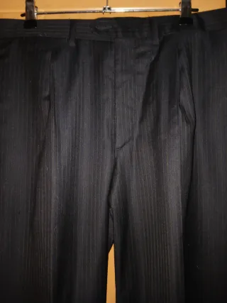 Traje de hombre rayas negro/gris