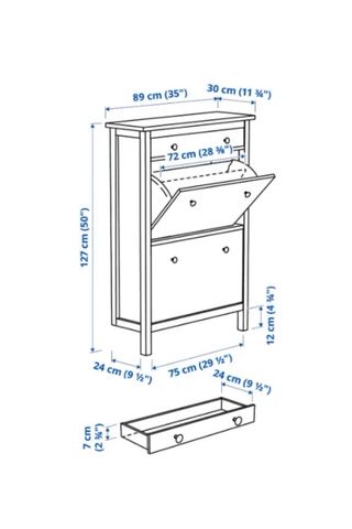 Zapatero Ikea Hemnes Blanco