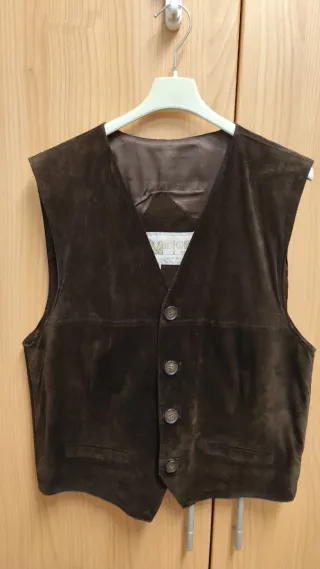 Gilet uomo vera pelle scamosciata