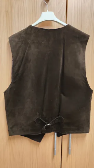 Gilet uomo vera pelle scamosciata