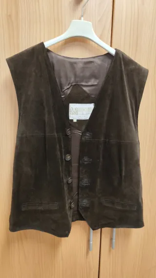 Gilet uomo vera pelle scamosciata