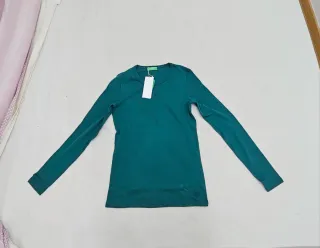 Camiseta Benetton verde manga larga