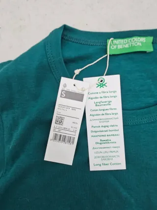 Camiseta Benetton verde manga larga