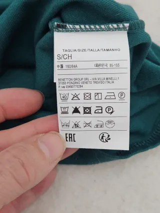 Camiseta Benetton verde manga larga