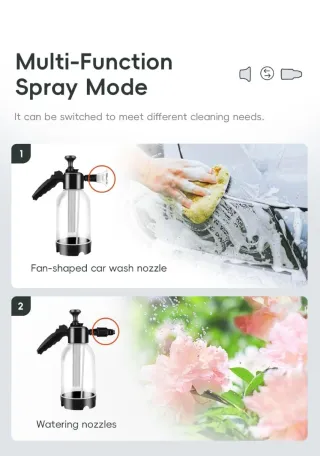 Pulverizador Espumador Coche/Jardín 2000ml Negro