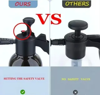 Pulverizador Espumador Coche/Jardín 2000ml Negro