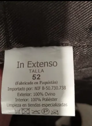 Chaqueta de piel auténtica negra Talla M