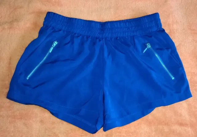 Shorts blu con cerniera