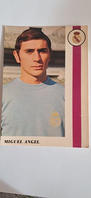 Postal Real Madrid Miguel Ángel