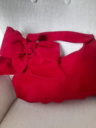 Conjunto bolso y zapatos ante piel Londres Fucsia.