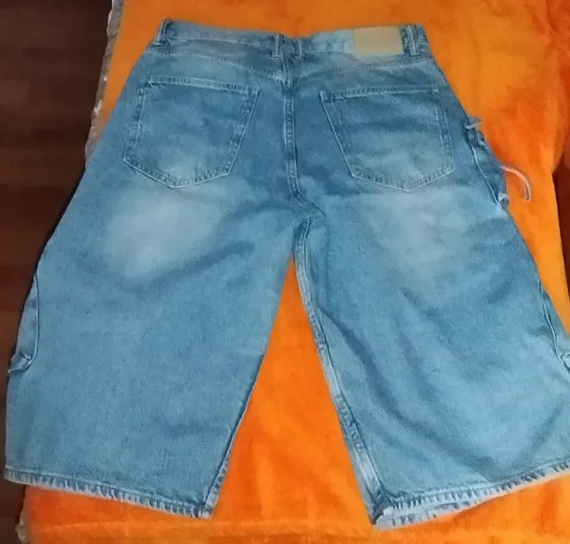 Calças cargo jeans azuis