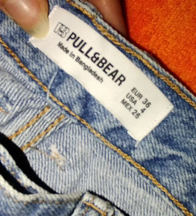 Calças cargo jeans azuis