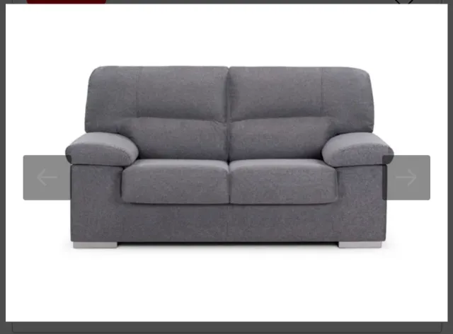 Sofá biplaza Conforama gris