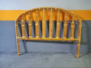 Cabecero de mimbre y bambú