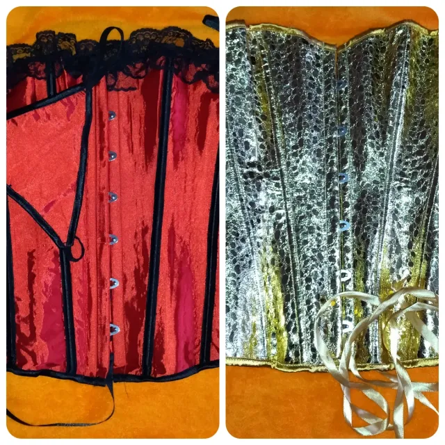 Lote de corsé Vermelho e Dourado